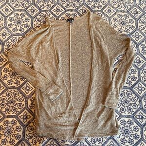 American Eagle Outfitters Lightweight Open Front Cardigan in Heathered Taupe